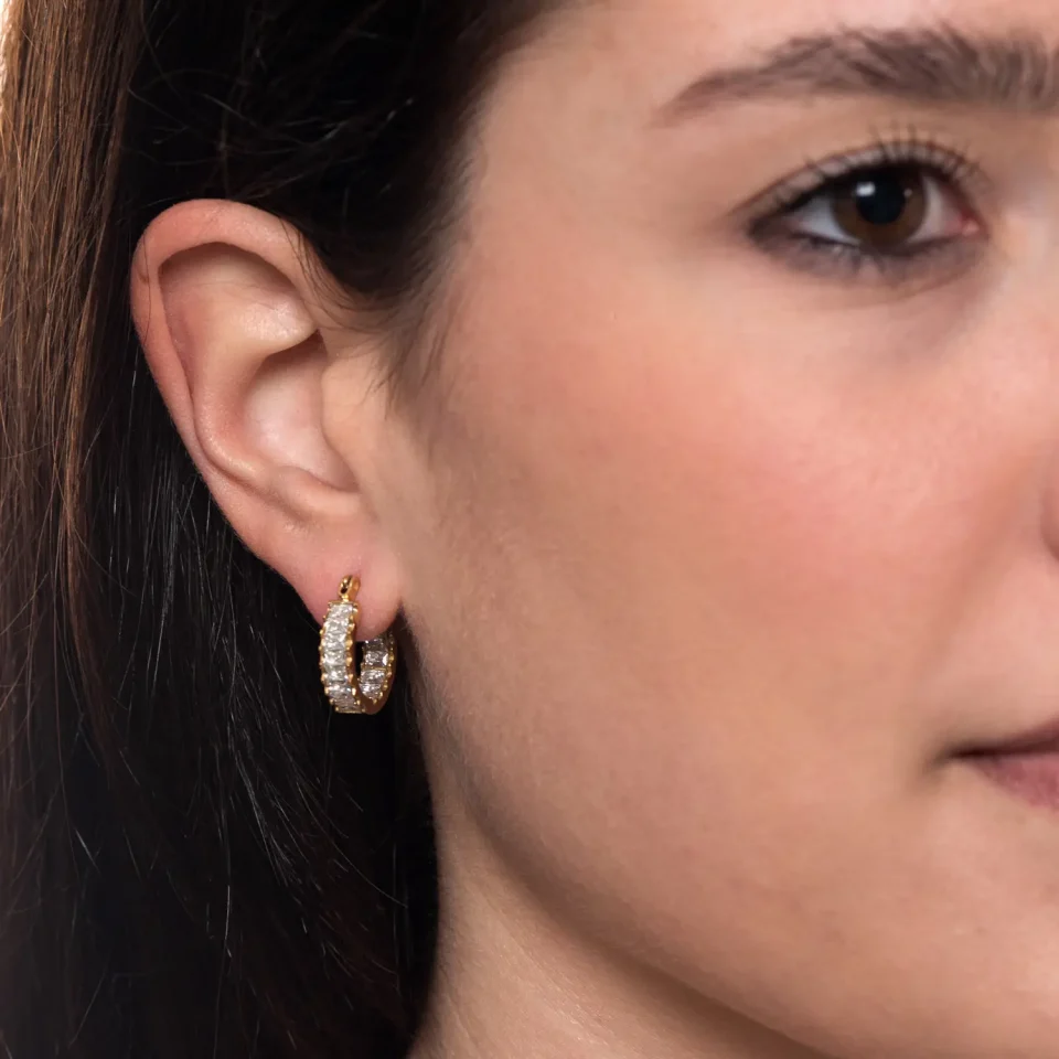 Rose Soleil - Shop online - orecchini da donna - orecchino sobrio ma originale con zirconi - Atena